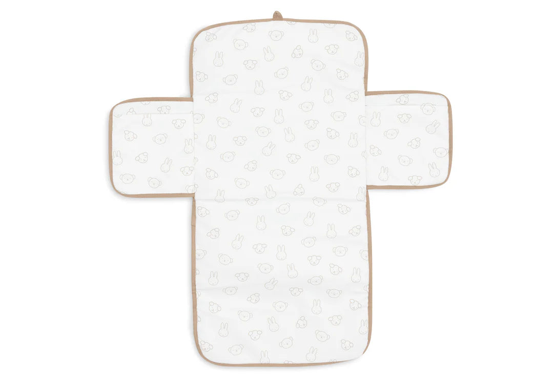 Tapis à Langer nomade avec poches Miffy Jacquard Teddy - Biscuit