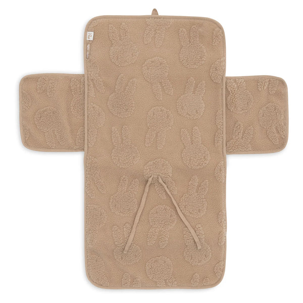 Tapis à Langer nomade avec poches Miffy Jacquard Teddy - Biscuit