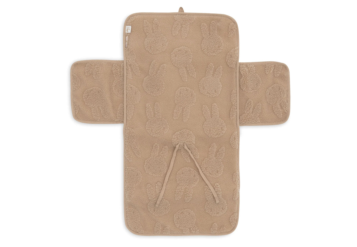 Tapis à Langer nomade avec poches Miffy Jacquard Teddy - Biscuit