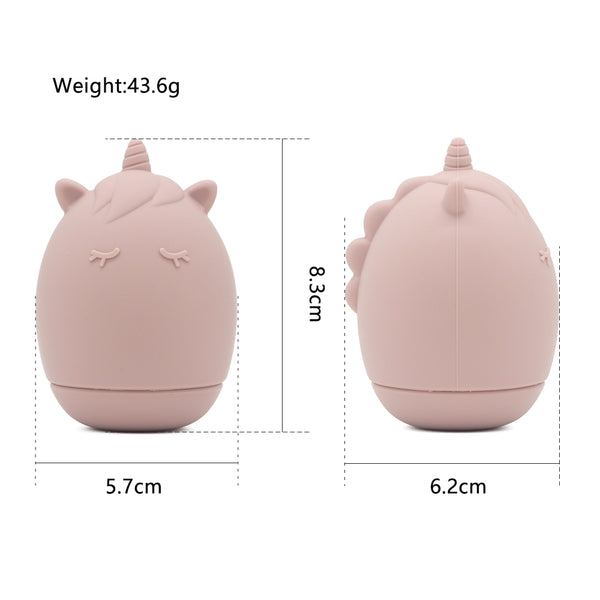 Lot de 4 jouets de bain en silicone – Licorne, Ours, Hibou et Requin