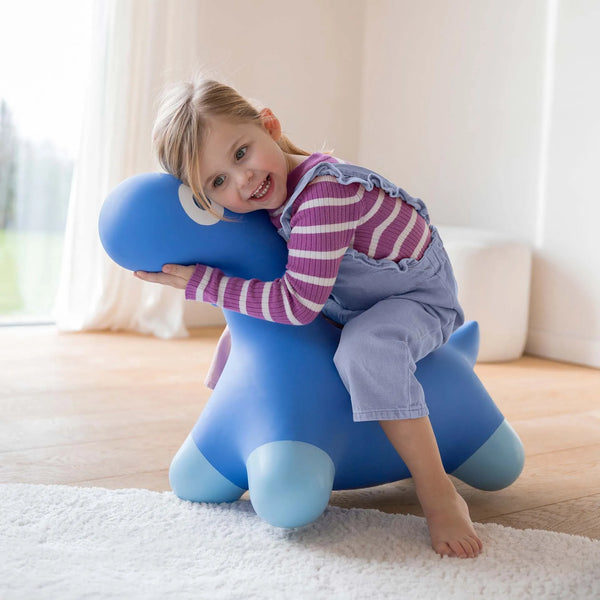 Hoppi rebondissant Dinosaure Bleu