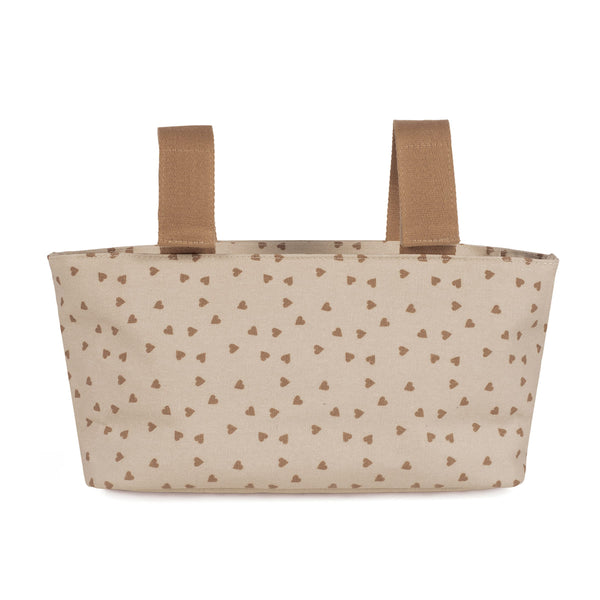 Organizer de poussette bébé Poppy Cannelle – Motifs cœurs walking mum