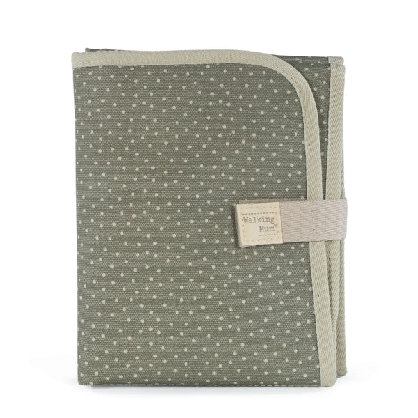 Matelas à langer Polka Dot Poppy Moss VERT – Pliable et Portable walking mum