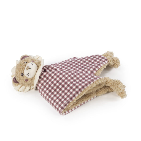 Doudou Lion Gala Cerise walking mum