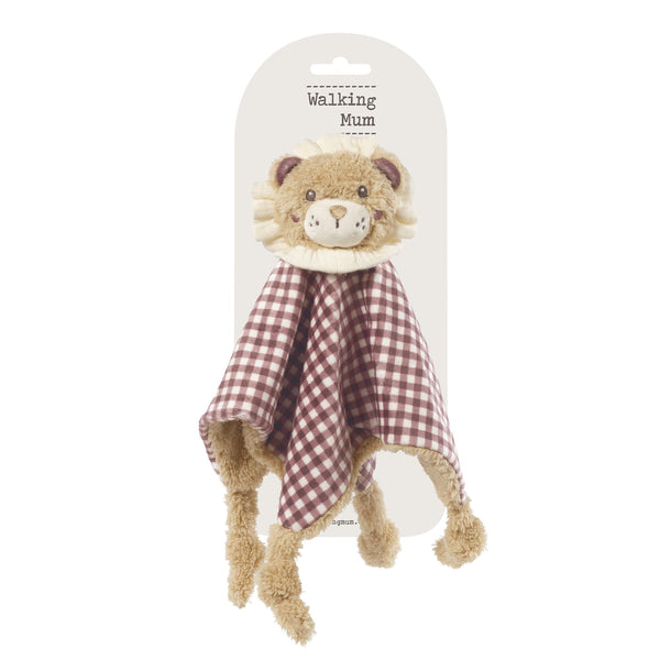 Doudou Lion Gala Cerise walking mum