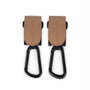 Lot de 2 crochets pour poussette Icon Caramel – Similicuir élégant et résistant