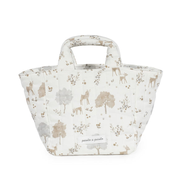 Trousse de toilette Nara Pasito a Pasito – Sac de toilette bébé 100% coton avec imprimé faon