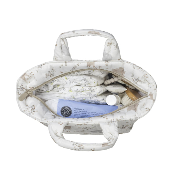 Trousse de toilette Nara Pasito a Pasito – Sac de toilette bébé 100% coton avec imprimé faon