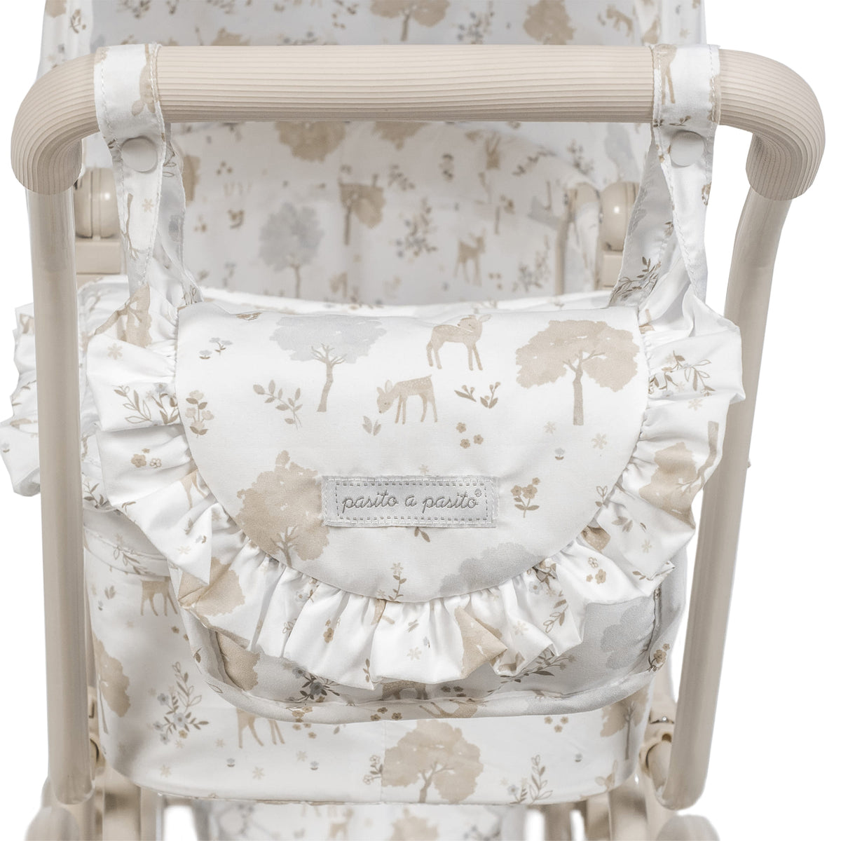 Landau Grandes Roues Nara  – Poussette classique pour poupées avec sac assorti