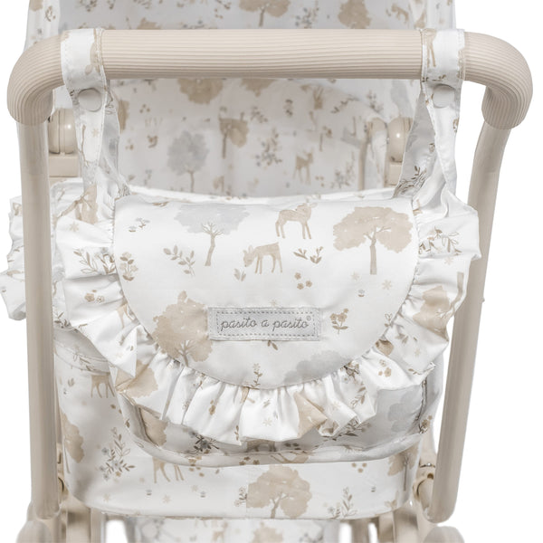 Landau Grandes Roues Nara  – Poussette classique pour poupées avec sac assorti