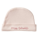 Bonnet Naissance “Miss Adorable” Blush BB & CO