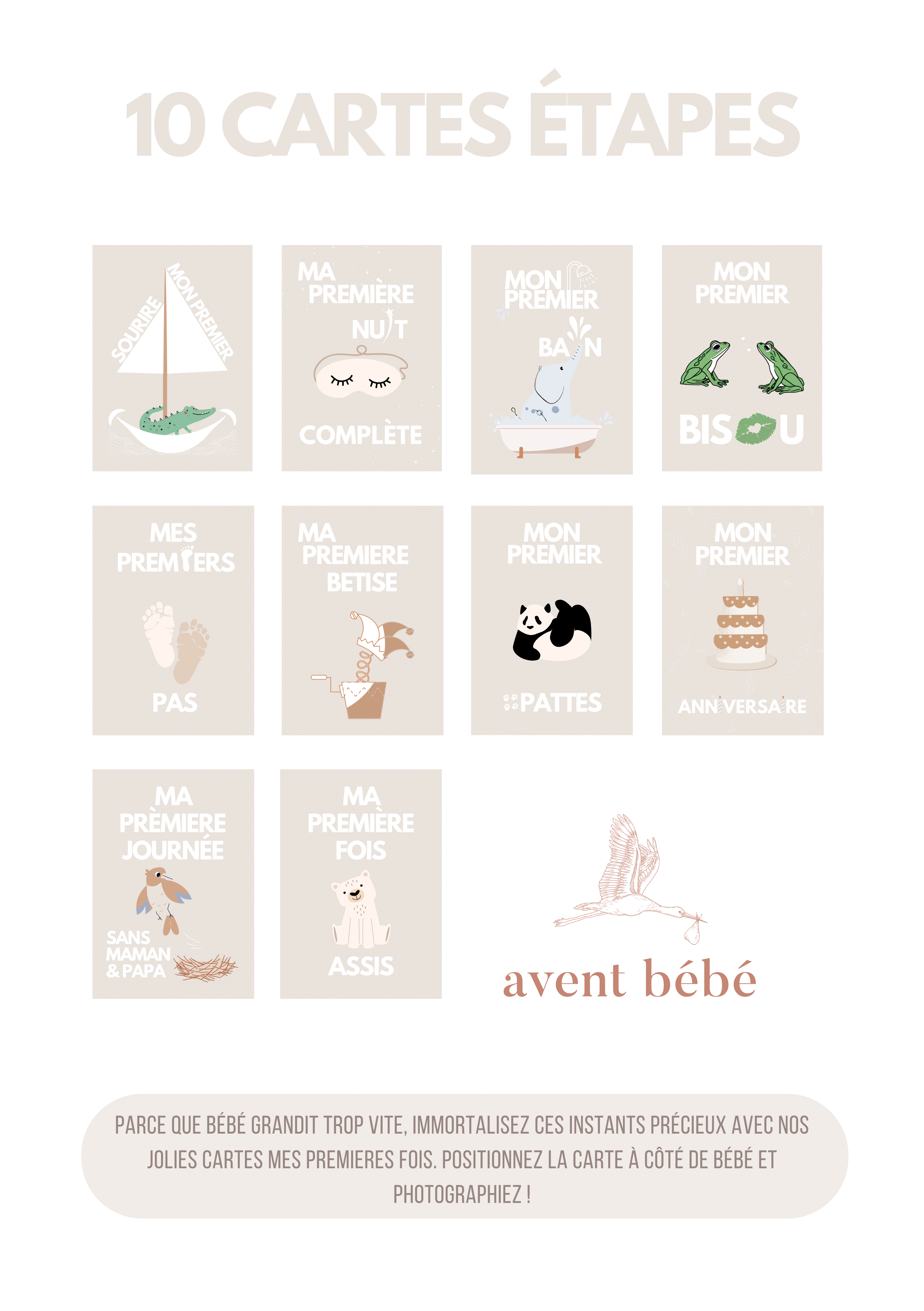 Cartes étapes bébé 