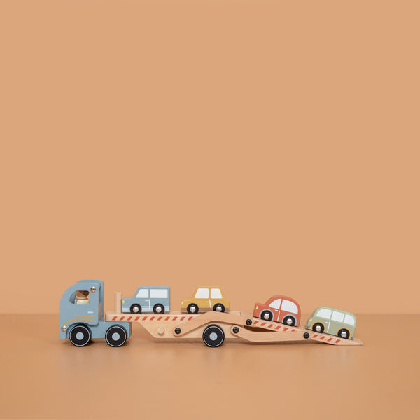 Camion en bois FSC avec 4 véhicules