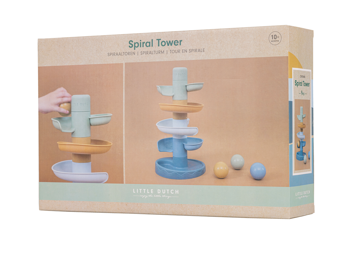 Tour en Spirale Bébé Bleu LITTLE DUTCH