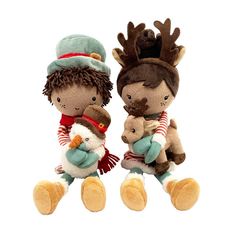 Poupée de Noël Evi avec Renne – 35 cm