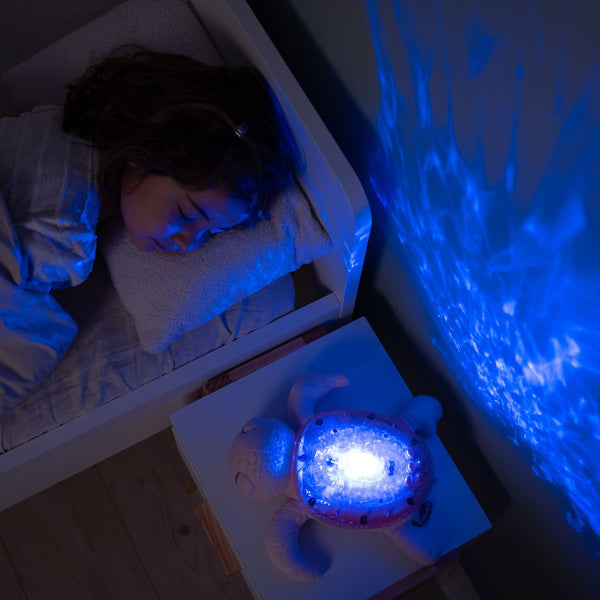 Veilleuse à projecteur Tranquil Turtle - Rose (Rechargeable)