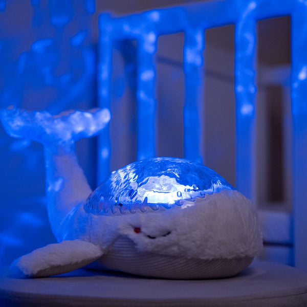 Veilleuse à projecteur Tranquil Whale™ - Blanc (Rechargeable)