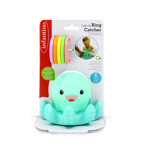 Pieuvre de bain lumineuse avec anneaux INFANTINO