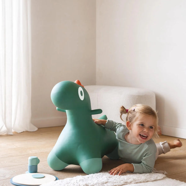 Hoppi rebondissant Dinosaure vert jardin