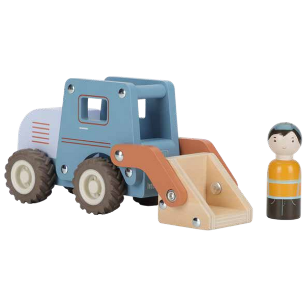 Pelleteuse en bois FSC avec pelle fonctionnelle et figurine LITTLE DUTCH