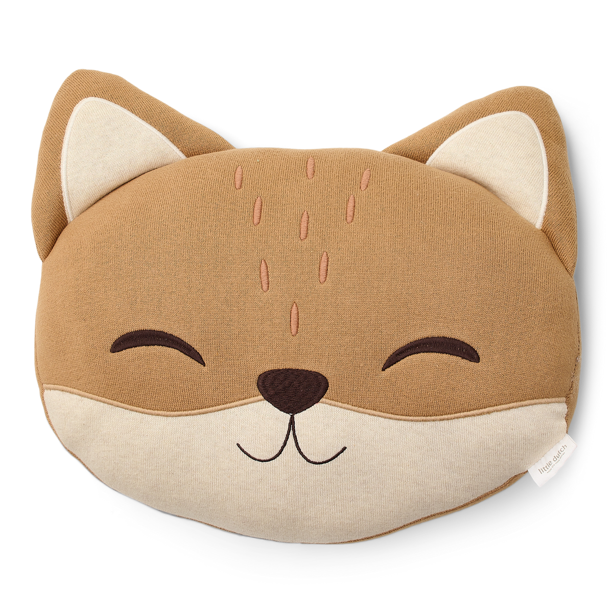 Coussin tricoté Renard – Collection Forest Friends LITTLE DUTCH