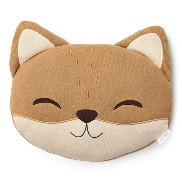 Coussin tricoté Renard – Collection Forest Friends LITTLE DUTCH