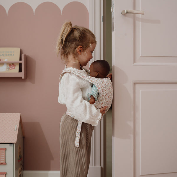 Porte-bébé pour Poupée Fleuri – Jeu d’Imitation pour Enfant