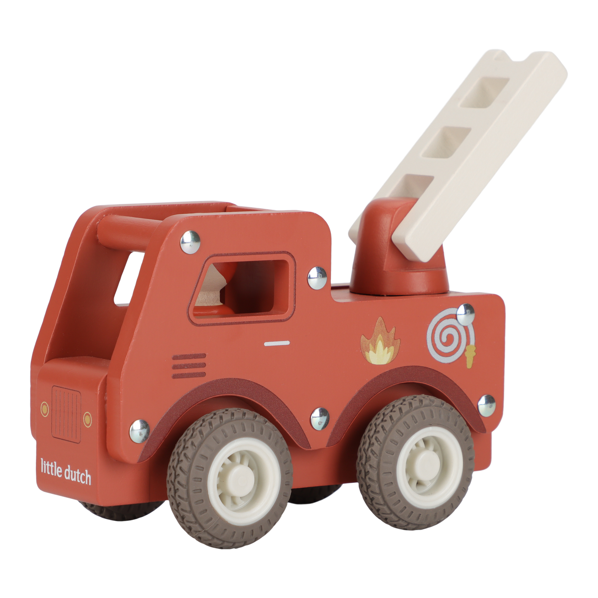 Camion de pompiers en bois FSC – Jouet d’éveil et jeu de rôle LITTLE DUTCH