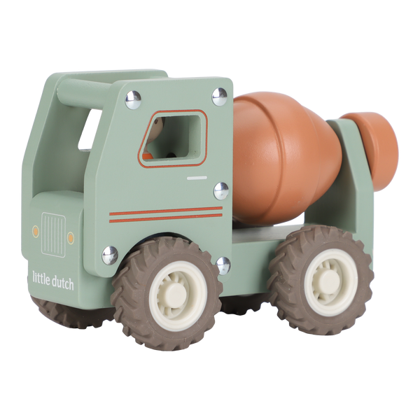 Camion toupie en bois FSC – Jouet d’éveil et construction LITTLE DUTCH