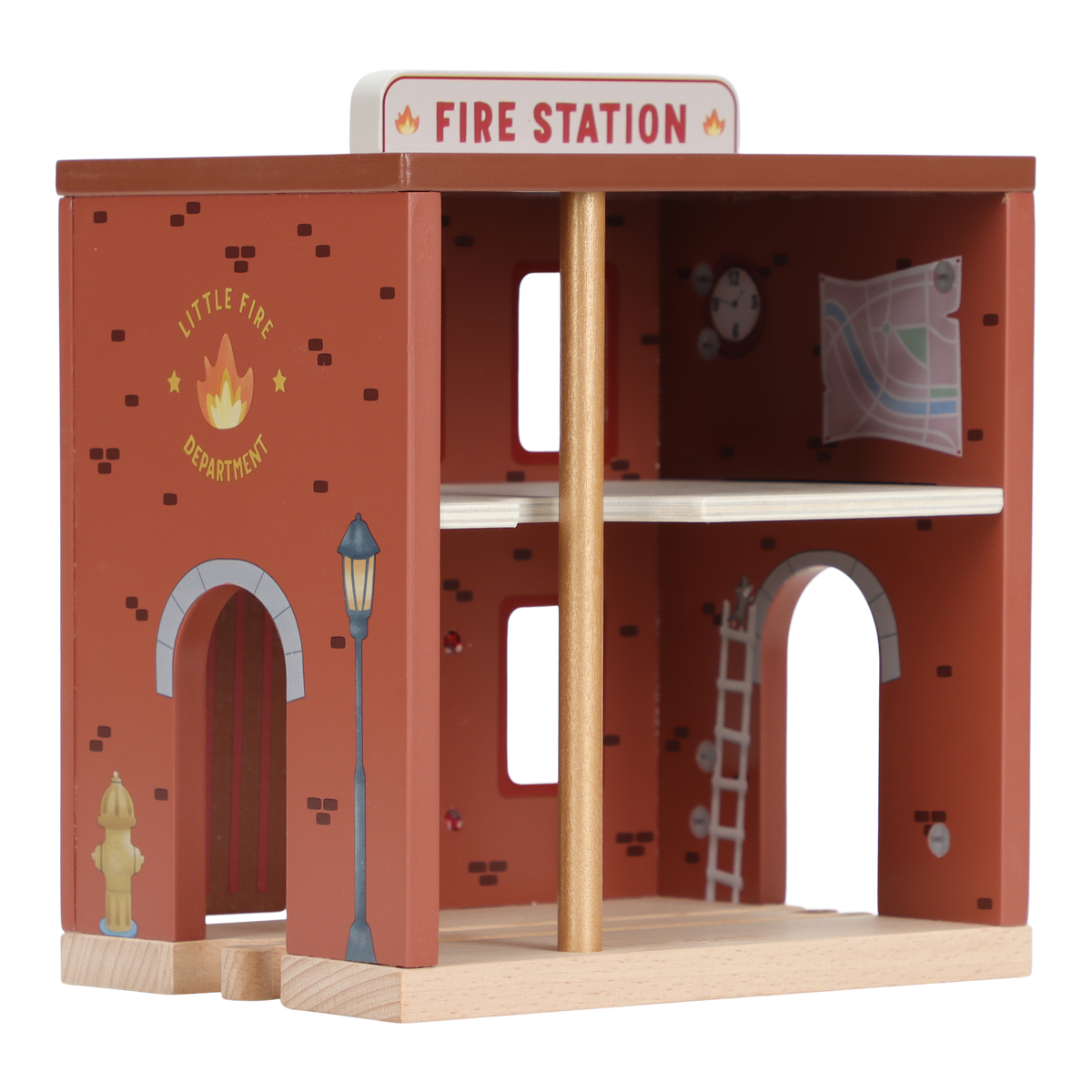 Caserne de pompiers en bois FSC – Jeu d’imitation LITTLE DUTCH