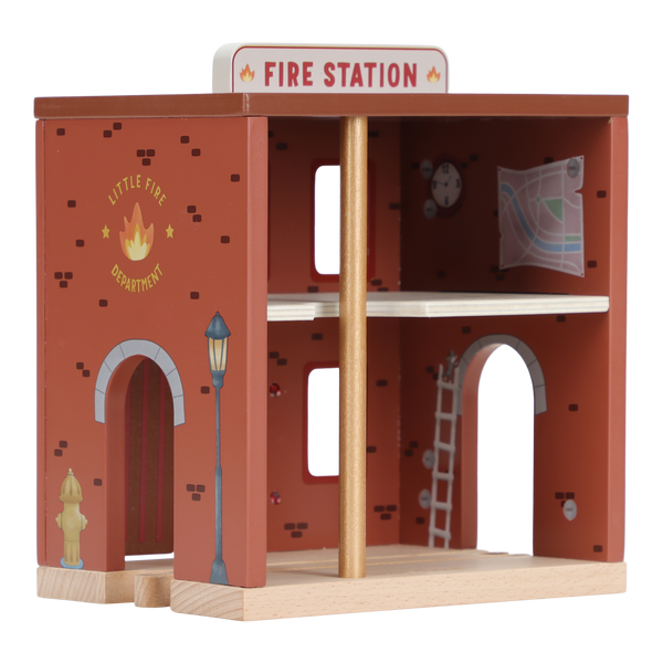 Caserne de pompiers en bois FSC – Jeu d’imitation LITTLE DUTCH