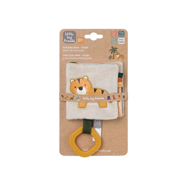 Livre Tissu Bébé – Jungle 🐒🌿