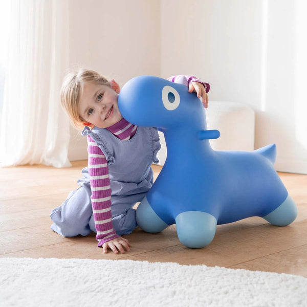 Hoppi rebondissant Dinosaure Bleu