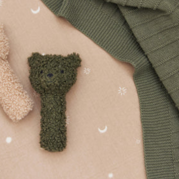 Hochet Teddy Bear - Leaf green JOLLEIN