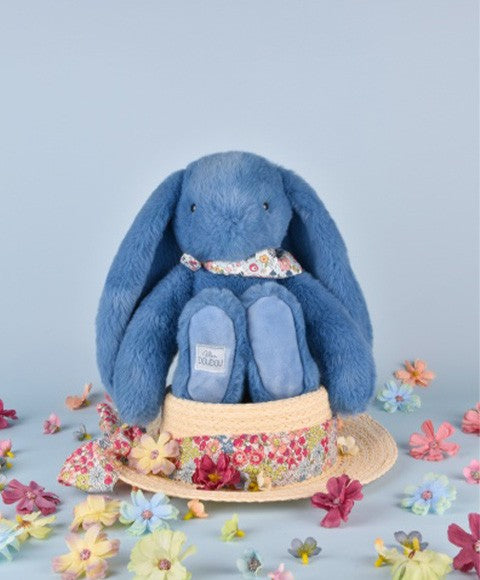 LAPIN FLEURETTE - BLEU 25 cm