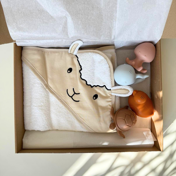 Coffret bain Ă  composer cape de bain et jeu de bain Petit coeur salĂ©