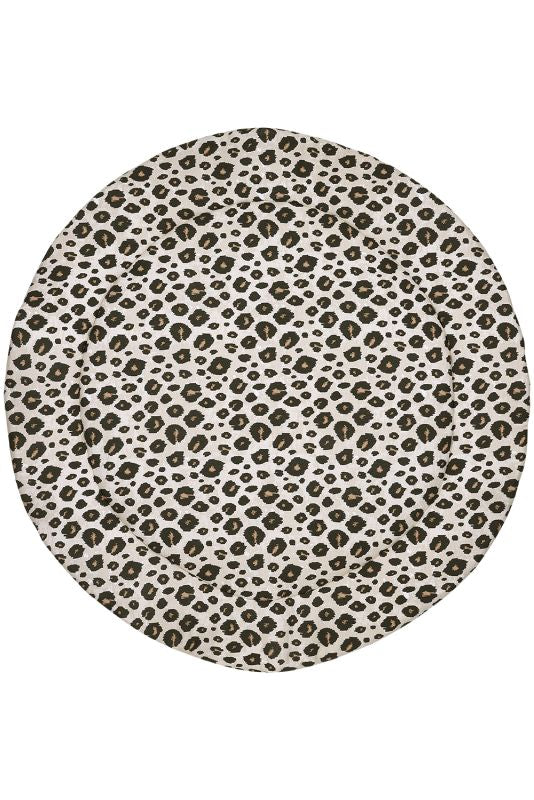 Tapis de parc Leopard sable - ⌀95cm
