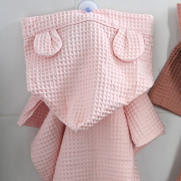 Poncho de bain rose poudré GMLB
