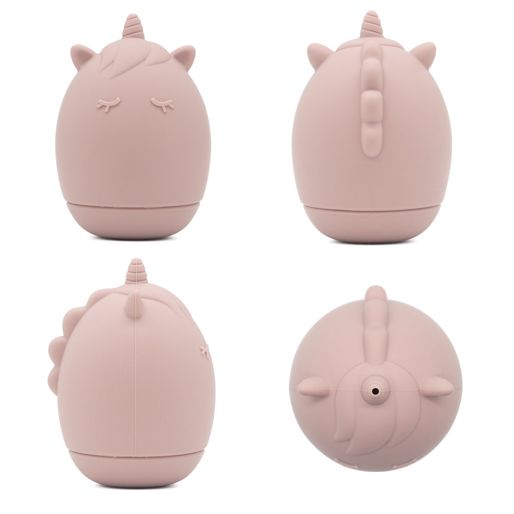 Lot de 4 jouets de bain en silicone – Licorne, Ours, Hibou et Requin