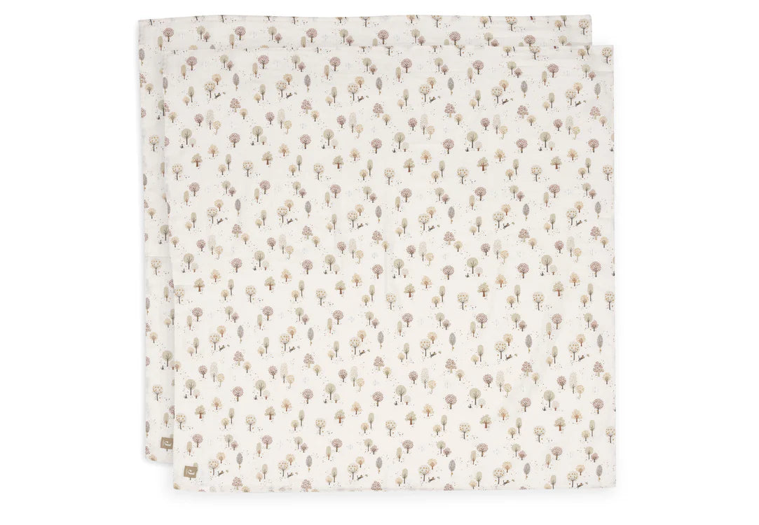 Lange Gaze de Coton Large 115x115cm - Tiny Park - 2 Unités
