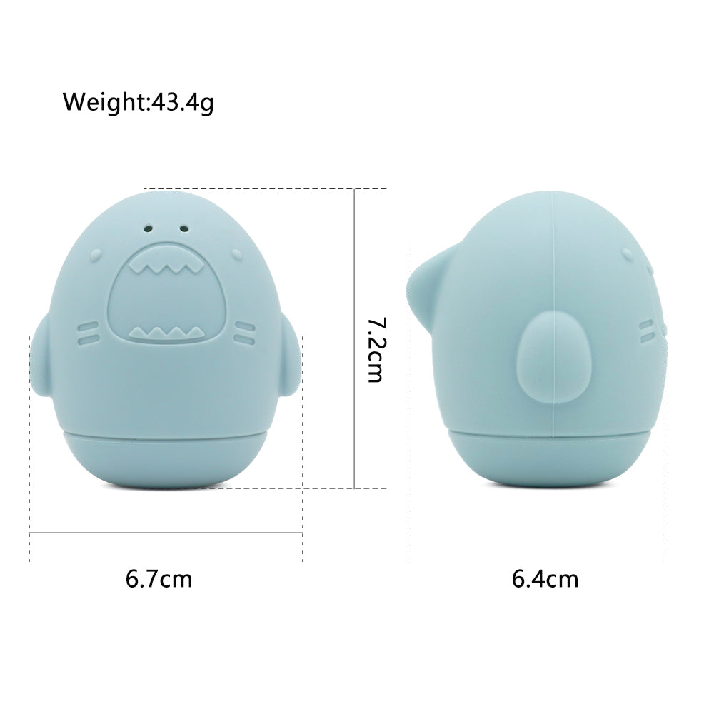 Lot de 4 jouets de bain en silicone – Licorne, Ours, Hibou et Requin