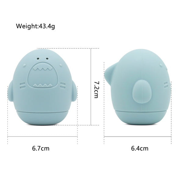 Lot de 4 jouets de bain en silicone – Licorne, Ours, Hibou et Requin