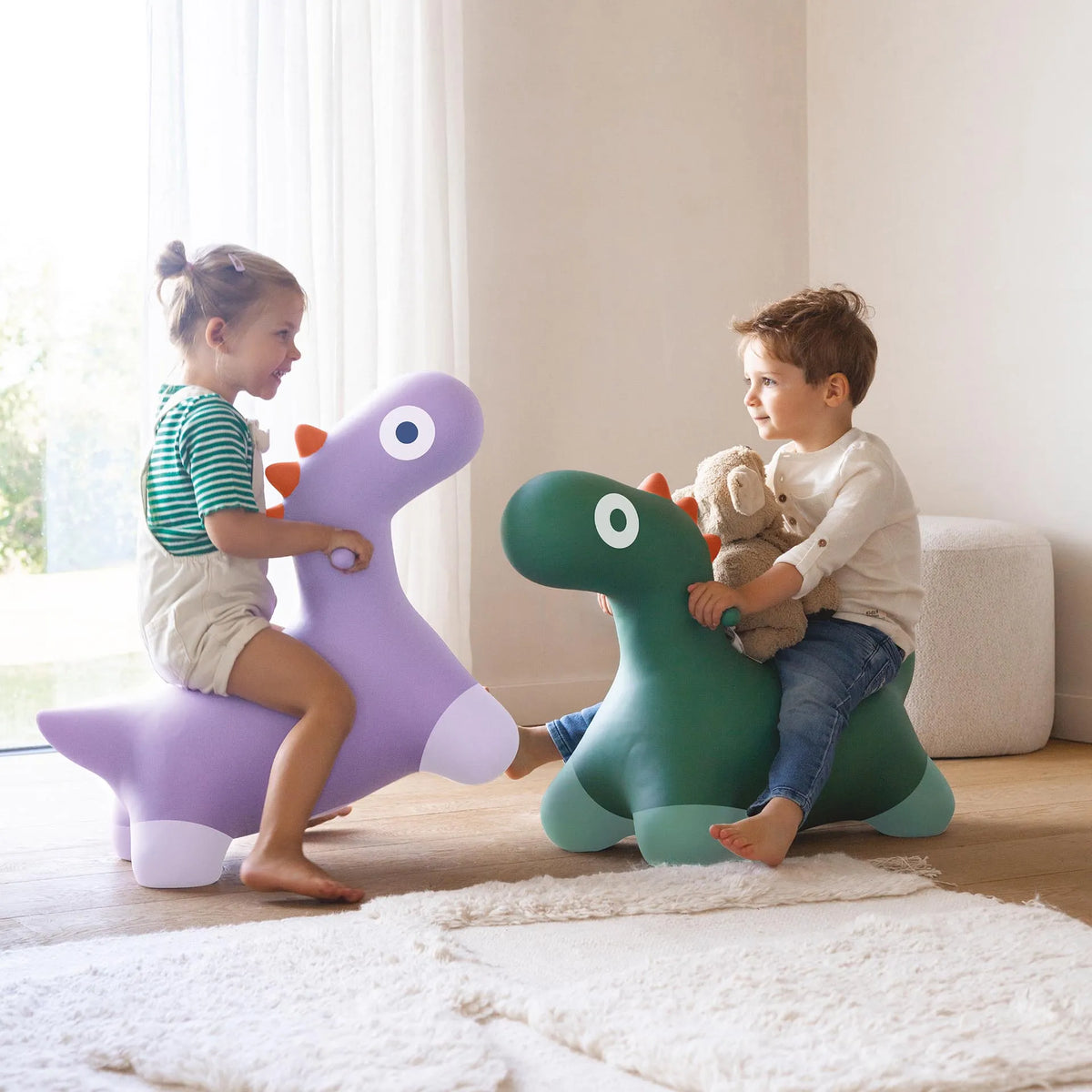 Hoppi rebondissant Dinosaure Lavande