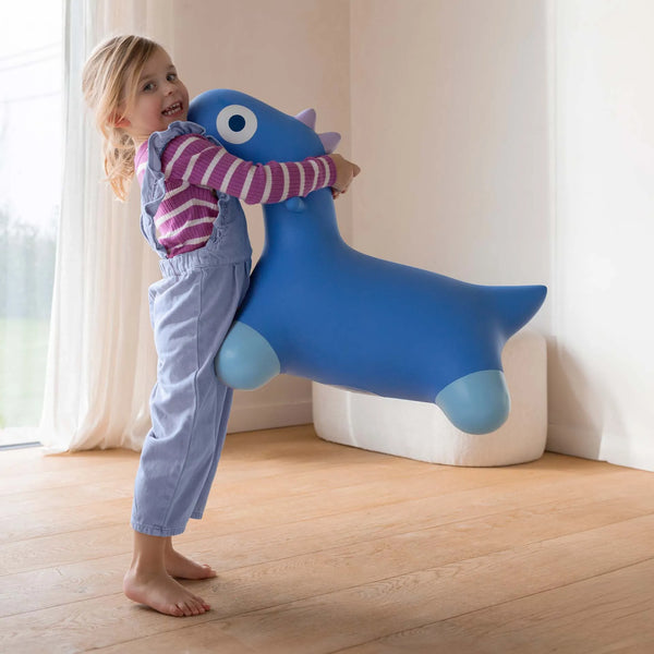 Hoppi rebondissant Dinosaure Bleu
