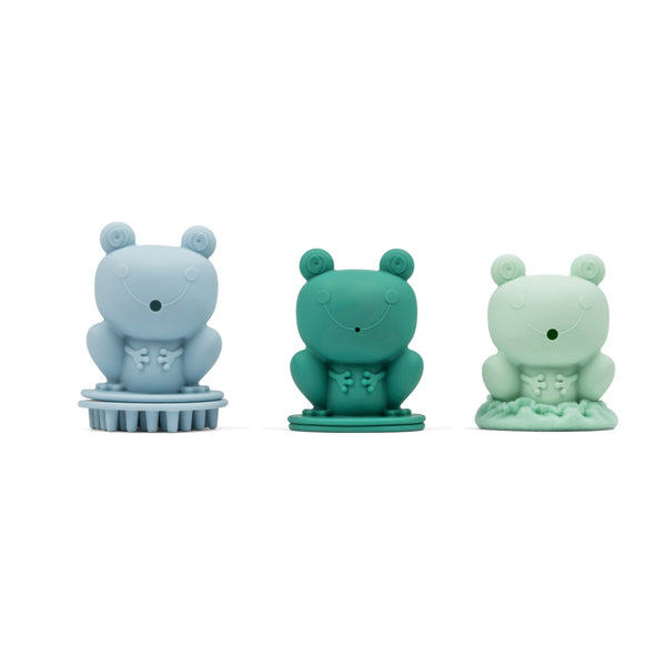 Jouets de bain bébé – Set 3 grenouilles en silicone