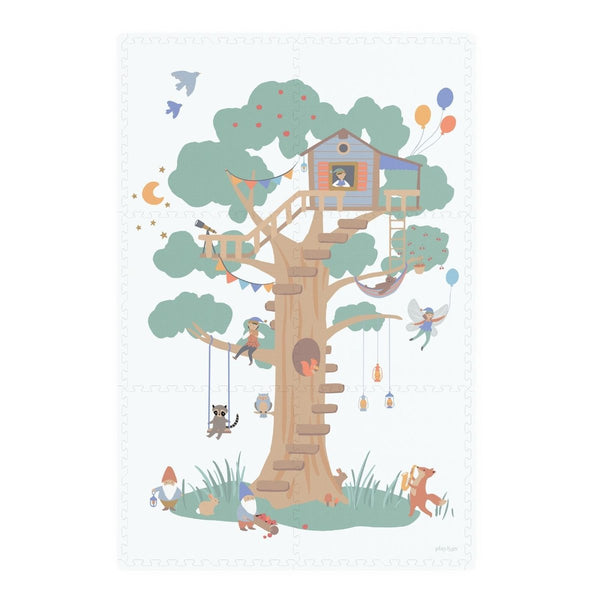 Tapis de jeu réversible 2 en 1 EEVAA Treehouse (120 x 180 cm)