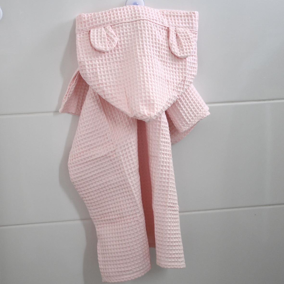Poncho de bain rose poudré GMLB