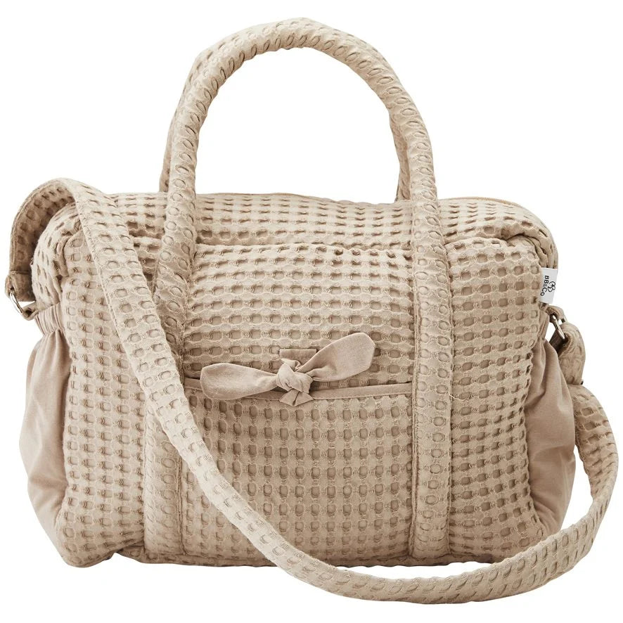 Sac à langer en coton gaufré – Coloris Latté