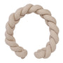 Tresse décorative ouatinée en coton gaufré latté