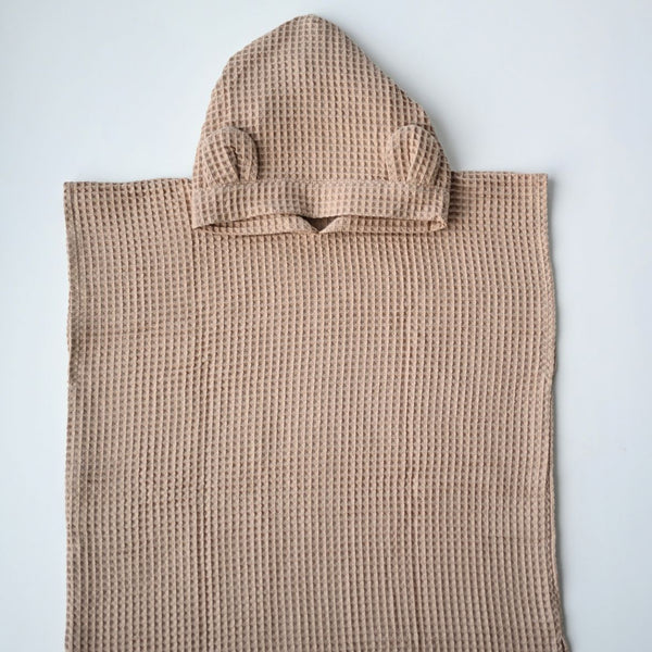 Poncho de bain taupe